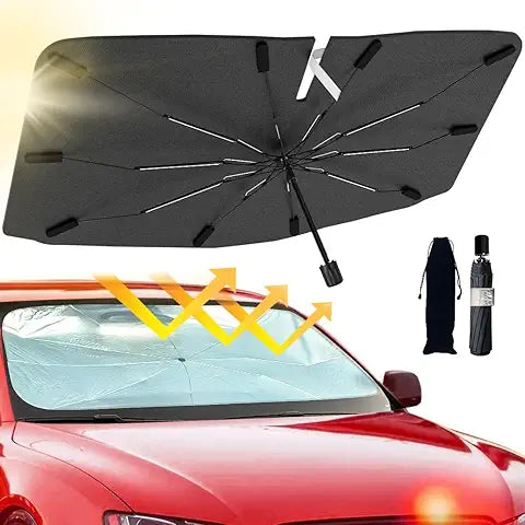 CoolCabin™ Foldable Sunshade – Fits All Cars, Keeps Interior Cool in Seconds