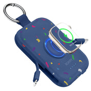 RORRY CharmGo Portable Charger, 5000mAh Portable Charger Power Bank | Built-in Cables,Travel Keychain Battery Pack Essentions for Apple Watch 1~11 Series/Ultra/SE & iPhone Air/17/16/15/14/13/12