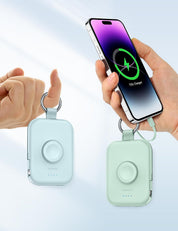 RORRY CharmGo Portable Charger, 5000mAh Portable Charger Power Bank | Built-in Cables,Travel Keychain Battery Pack Essentions for Apple Watch 1~11 Series/Ultra/SE & iPhone Air/17/16/15/14/13/12