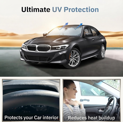 CoolCabin™ Foldable Sunshade – Fits All Cars, Keeps Interior Cool in Seconds